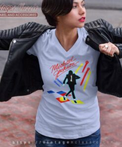Michael Jackson Victory Tour V Neck TShirt
