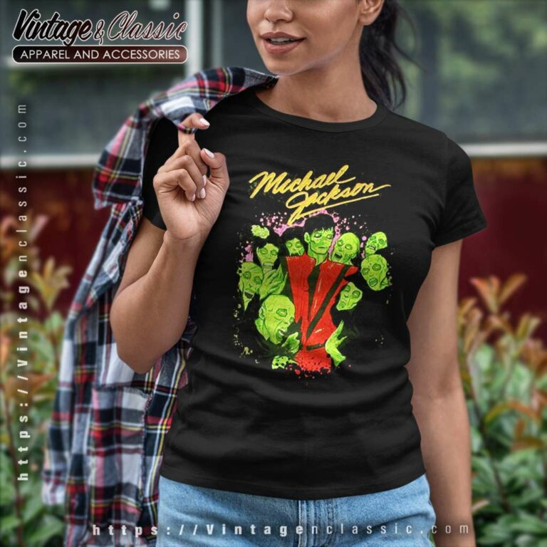 Michael Jackson Zombie Crew Thriller Women TShirt Michael Jackson Zombie Crew Thriller Women TShirt
