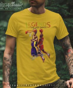 Michael Jordan And Kobe Bryant Yellow T Shirt