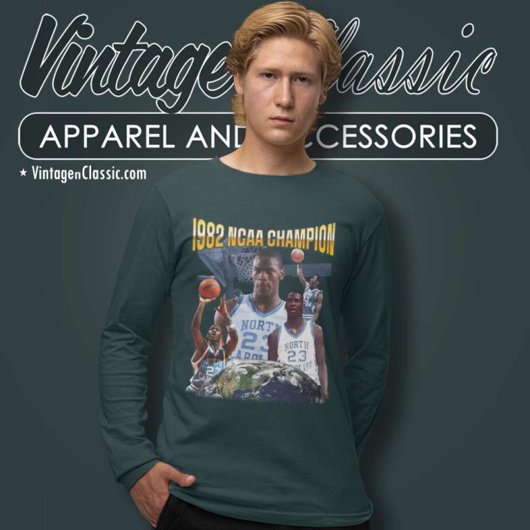 Michael Jordan North Carolina Champion Long Sleeve Tee Michael Jordan North Carolina Champion Long Sleeve Tee