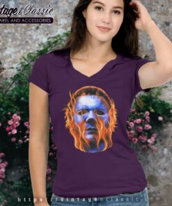 Michael Myers Flames Halloween Ii V Neck TShirt