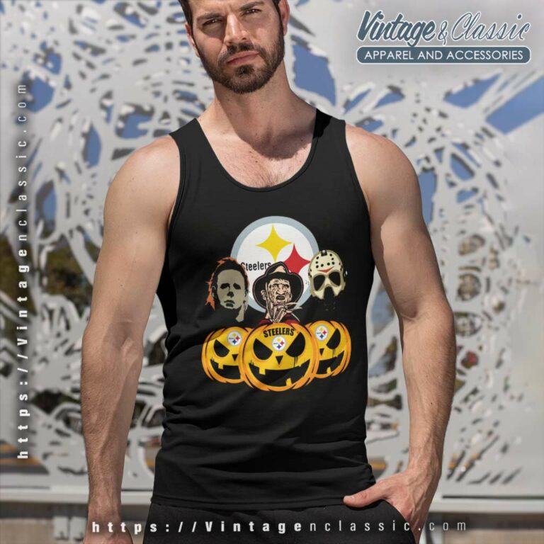 Michael Myers Freddy Krueger Jason Voorhees Pittsburgh Steelers Halloween Tank Top Racerback Michael Myers Freddy Krueger Jason Voorhees Pittsburgh Steelers Halloween Tank Top Racerback