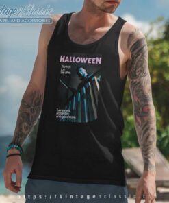 Halloween The Trick is to Stay Alive Tank Top Racerback