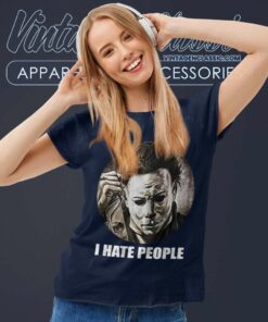 Michael Myers I Hate People Halloween Women TShirt