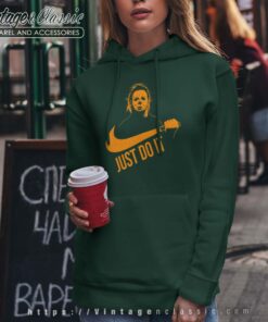 Michael Myers Just Do It funny logo nike Hoodie Women
