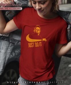 Michael Myers Just Do It funny logo nike Tshirt Women