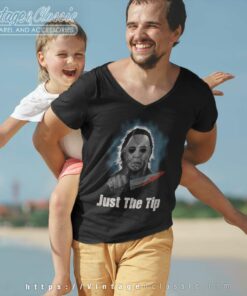 Michael Myers Just The Tip Halloween V Neck TShirt