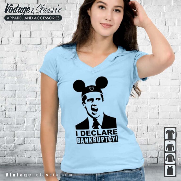 Michael Scott I Declare Bankruptcy Vneck Michael Scott I Declare Bankruptcy Vneck