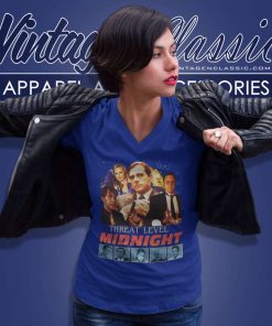 Michael Scott Threat Level Midnight Movie Shirt 4 Michael Scott Threat Level Midnight Movie V Neck TShirt