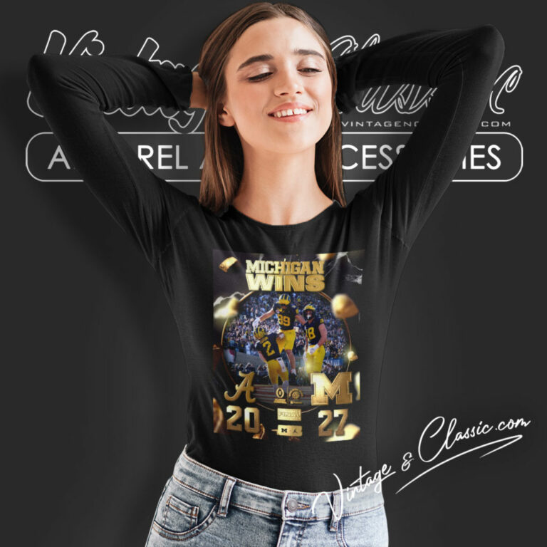 Michigan 2024 Rose Bowl Champions Long Sleeve Tee Michigan 2024 Rose Bowl Champions Long Sleeve Tee