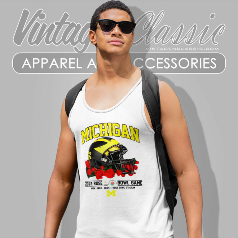 Michigan 2024 Rose Bowl Game Tank Top Racerback Michigan 2024 Rose Bowl Game Tank Top Racerback