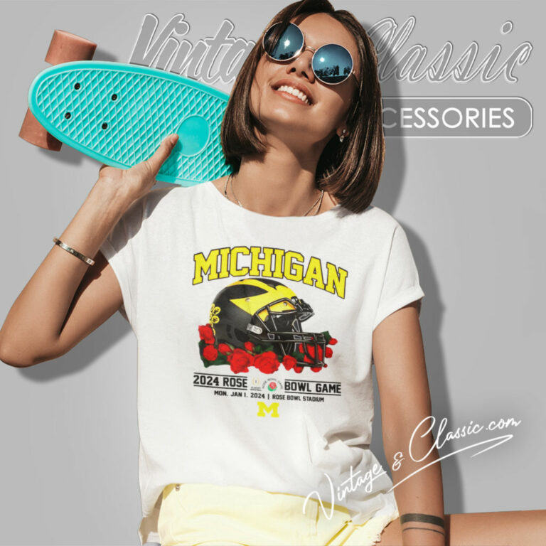 Michigan 2024 Rose Bowl Game Women T Shirt Michigan 2024 Rose Bowl Game Women T Shirt