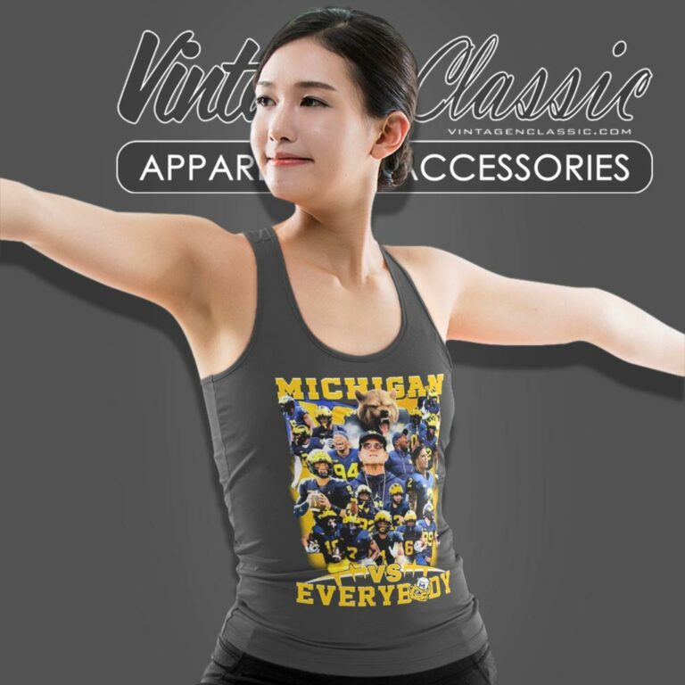 Michigan All Team Vs Everybody Tank Top Racerback Michigan All Team Vs Everybody Tank Top Racerback