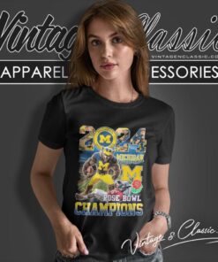 Michigan Beat Alabama 2024 Rose Bowl Champions Women T Shirt