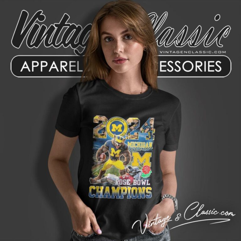 Michigan Beat Alabama 2024 Rose Bowl Champions Women T Shirt Michigan Beat Alabama 2024 Rose Bowl Champions Women T Shirt