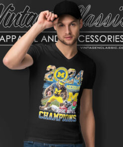 Michigan Beat Alabama 2024 Rose Bowl V Neck TShirt