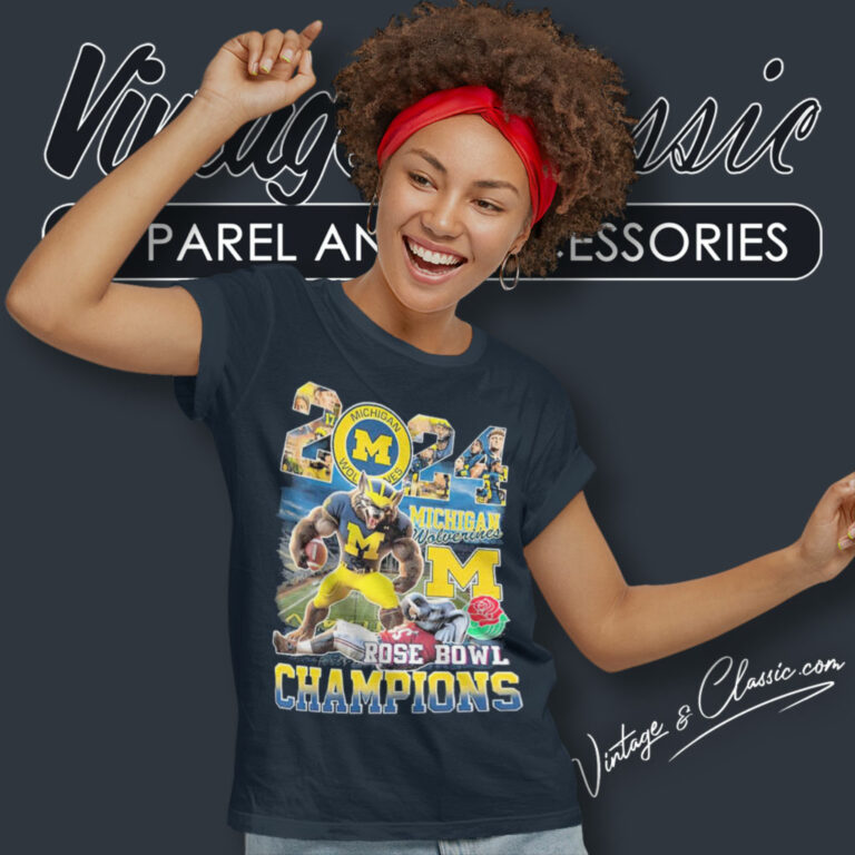 Michigan Beat Alabama 2024 Rose Bowl Women T Shirt Michigan Beat Alabama 2024 Rose Bowl Women T Shirt