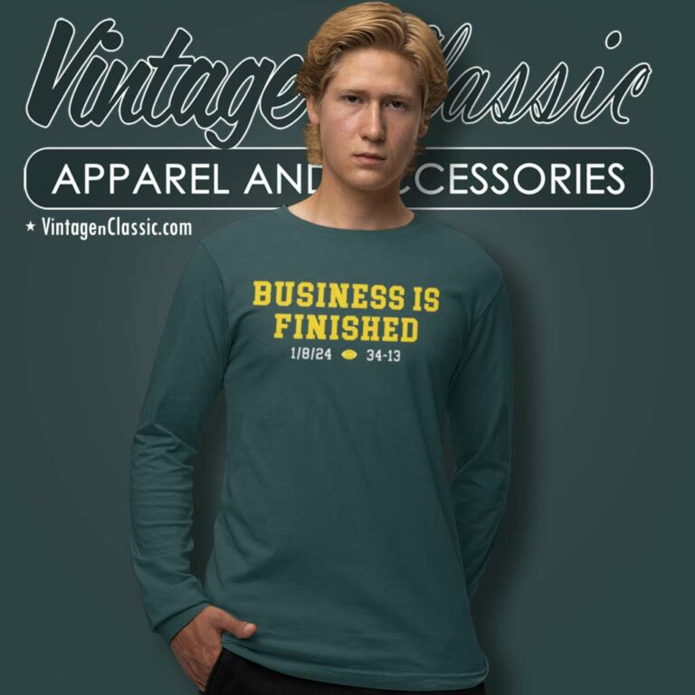 Michigan Business Is Finished 1 8 24 34 13 Long Sleeve Tee Michigan Business Is Finished 1 8 24 34 13 Long Sleeve Tee