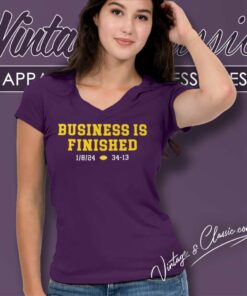 Michigan Business Is Finished 1 8 24 34 13 V Neck TShirt