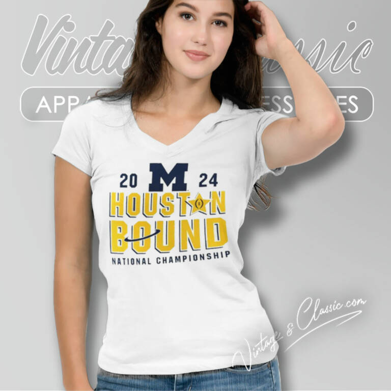 Michigan College Football 2024 V Neck TShirt Michigan College Football 2024 V Neck TShirt