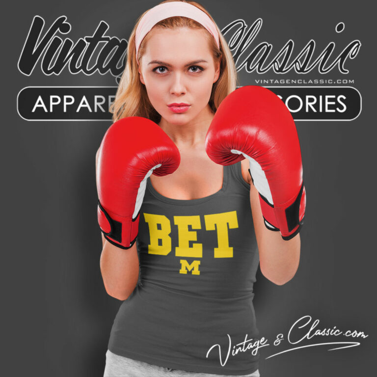 Michigan Football Bet Tank Top Racerback Michigan Football Bet Tank Top Racerback