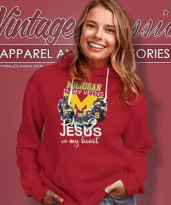 Michigan In My Veins Jesus In My Heart Hoodie