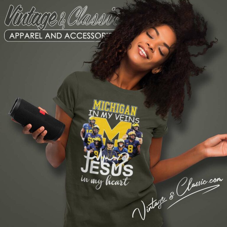 Michigan In My Veins Jesus In My Heart Women TShirt Michigan In My Veins Jesus In My Heart Women TShirt