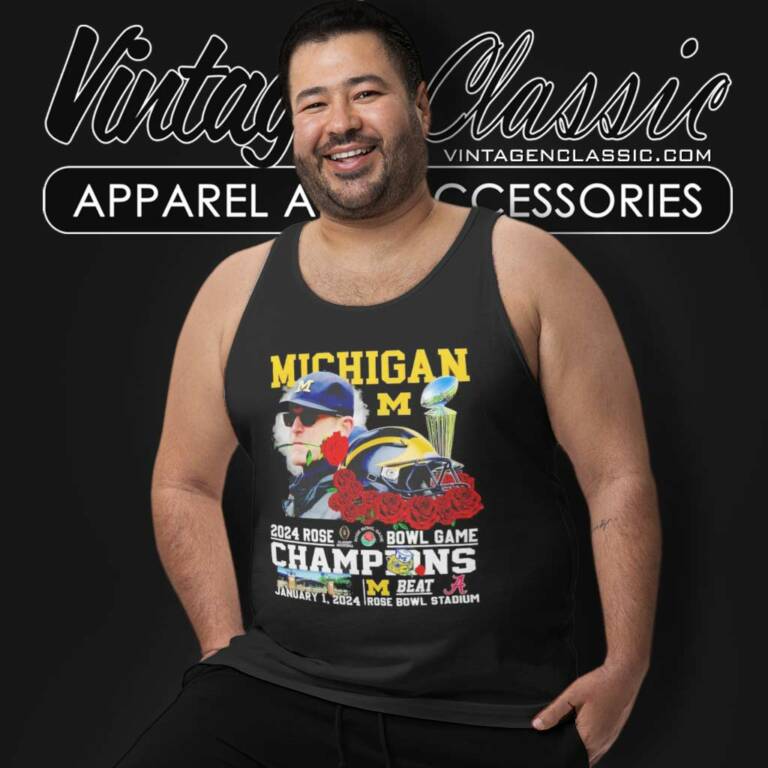 Michigan Jim Harbaugh Beat Alabama Trophy 2024 Rose Bowl Game Champions Tank Top Racerback Michigan Jim Harbaugh Beat Alabama Trophy 2024 Rose Bowl Game Champions Tank Top Racerback