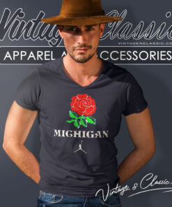 Michigan Rose 1998 Rose Bowl V Neck TShirt
