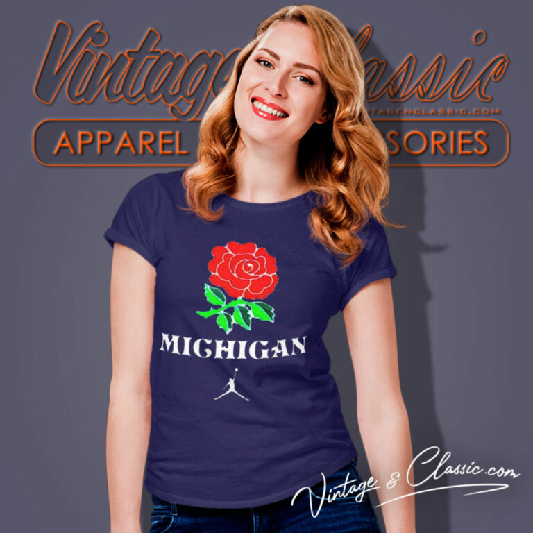 Michigan Rose 1998 Rose Bowl Women T Shirt Michigan Rose 1998 Rose Bowl Women T Shirt