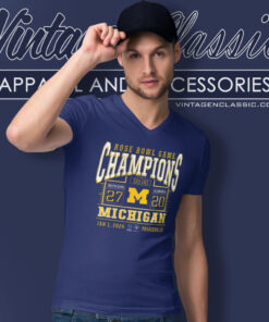 Michigan Rose Bowl Champion V Neck TShirt
