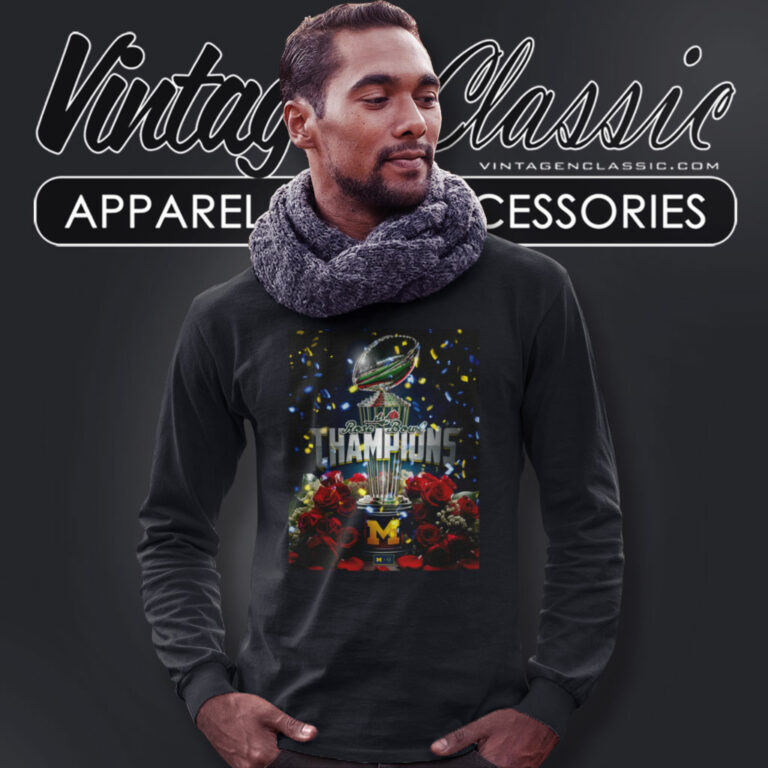 Michigan Rose Bowl Champions 2024 Long Sleeve Tee Michigan Rose Bowl Champions 2024 Long Sleeve Tee