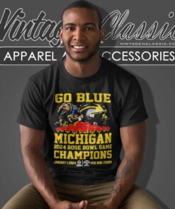 Michigan Rose Bowl Champions Mascot Go Blue T Shirt
