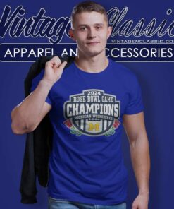 Michigan Rose Bowl Game 2024 Champions T Shirt