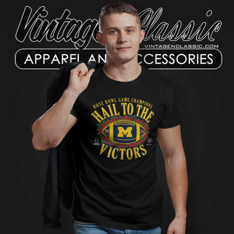 Michigan Rose Bowl Game Champions Hail To The Victors 2024 T Shirt Michigan Rose Bowl Game Champions Hail To The Victors 2024 T Shirt