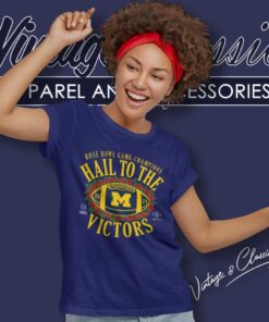 Michigan Rose Bowl Game Champions Hail To The Victors 2024 Women TShirt