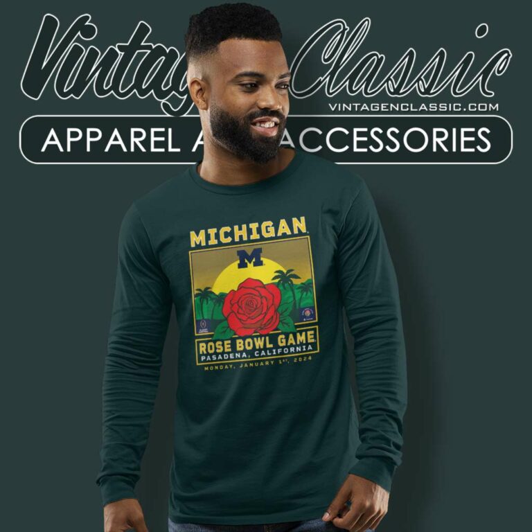 Michigan Rose Bowl Shirt Rose Bowl Game 2024 Long Sleeve Tee Michigan Rose Bowl Shirt Rose Bowl Game 2024 Long Sleeve Tee