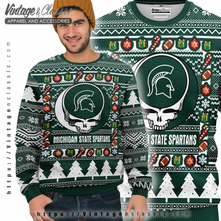 Michigan State Grateful Dead Ugly Sweater Ugly Sweater Michigan State Grateful Dead Ugly Sweater Ugly Sweater