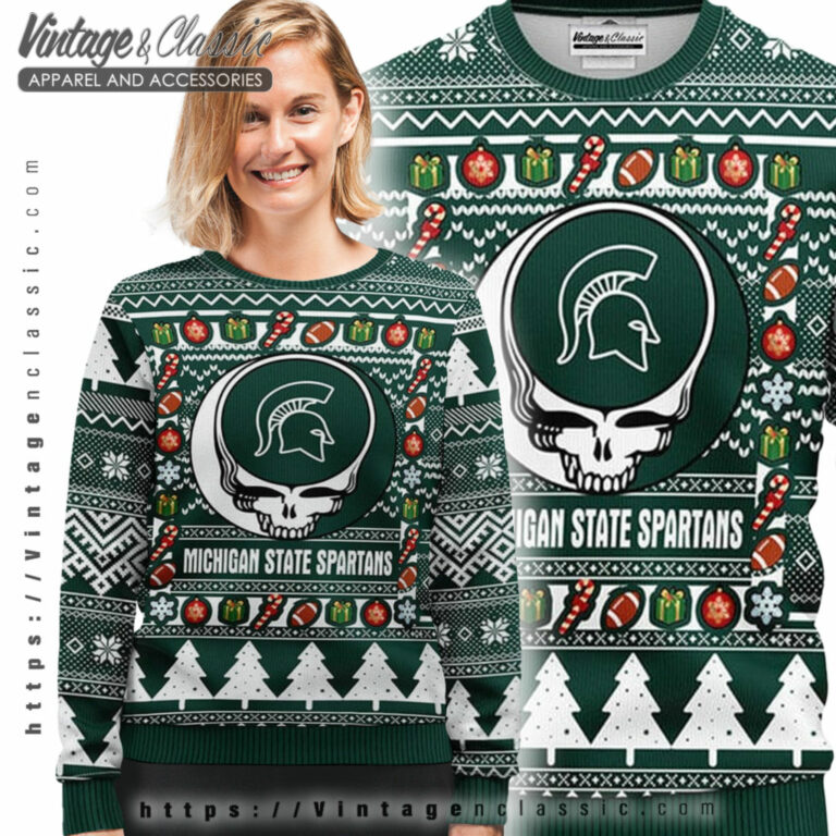 Michigan State Grateful Dead Ugly Sweater Ugly Sweater shirt Michigan State Grateful Dead Ugly Sweater Ugly Sweater shirt