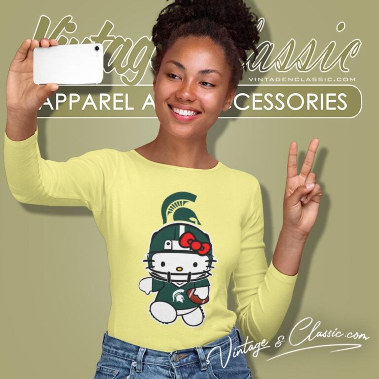 Michigan State Spartans Hello Kitty Long Sleeve Tee Michigan State Spartans Hello Kitty Long Sleeve Tee