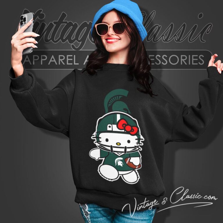 Michigan State Spartans Hello Kitty Sweatshirt Michigan State Spartans Hello Kitty Sweatshirt
