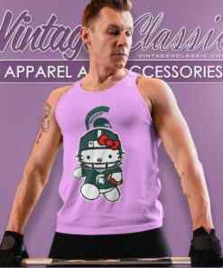 Michigan State Spartans Hello Kitty Shirt 6 Michigan State Spartans Hello Kitty Tank Top Racerback