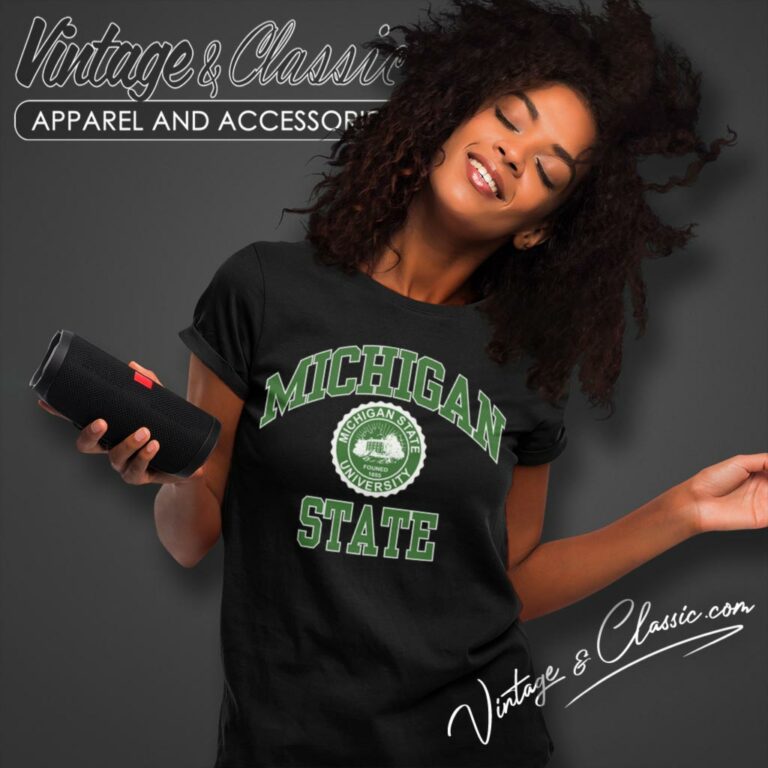 Michigan State University Big Logo Women T Shirt Michigan State University Big Logo Women T Shirt