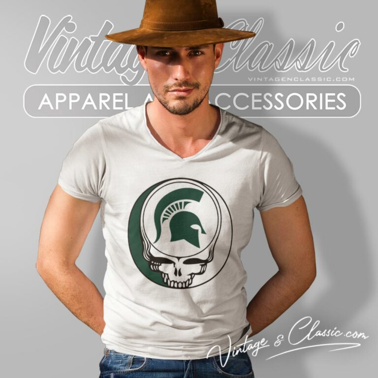 Michigan State University Grateful Dead Steal Your Face V Neck TShirt Michigan State University Grateful Dead Steal Your Face V Neck TShirt