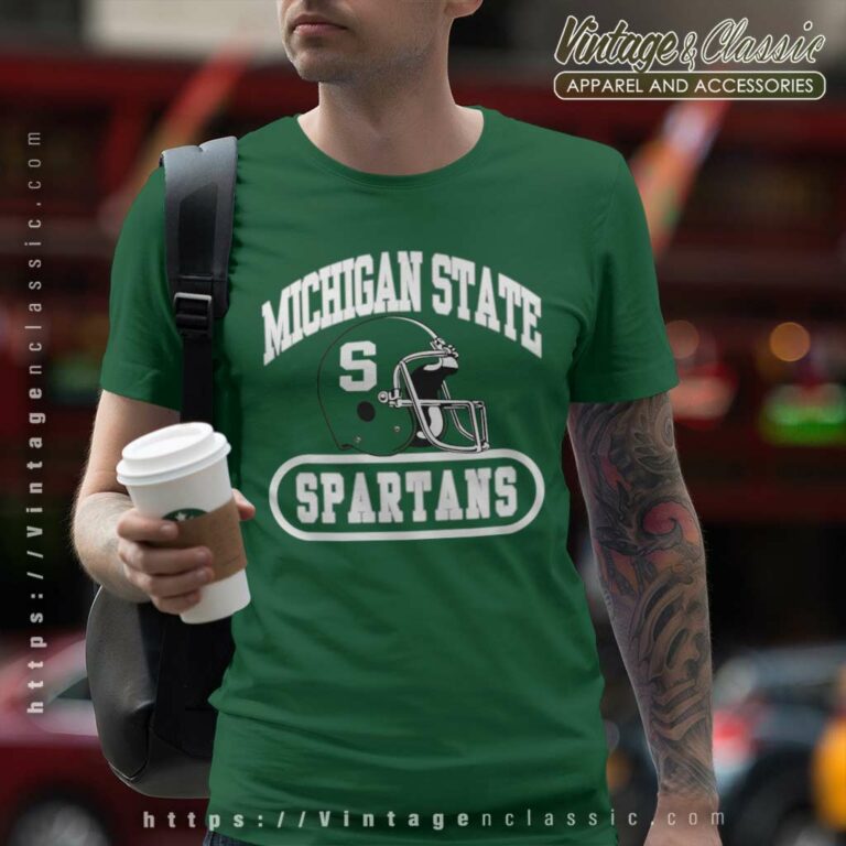 Michigan State University Spartans Football T Shirt Michigan State University Spartans Football T Shirt