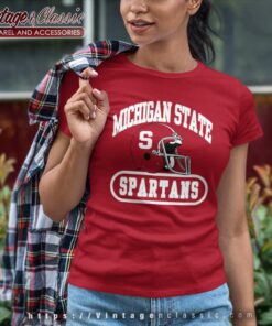 Michigan State University Spartans Football Shirt 6 Michigan State University Spartans Football Women TShirt