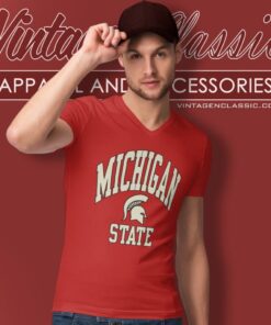 Michigan State University Spartans V Neck TShirt