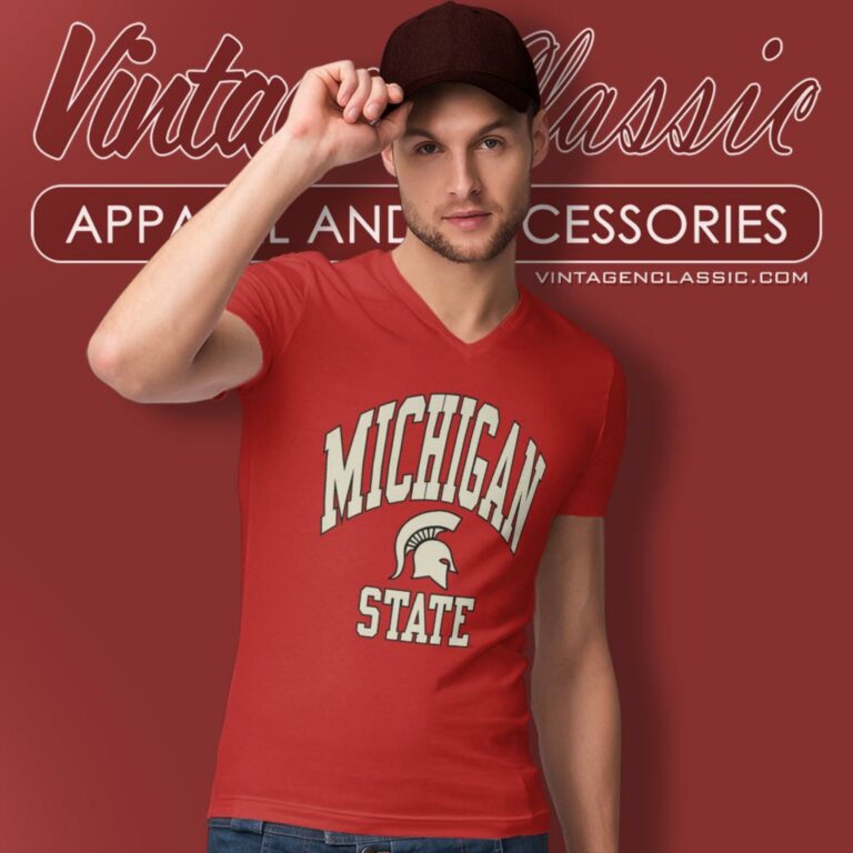 Michigan State University Spartans V Neck TShirt Michigan State University Spartans V Neck TShirt
