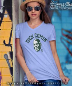Michigan State University Tuck Comin Shirt Msu Mel Tucker V Neck TShirt