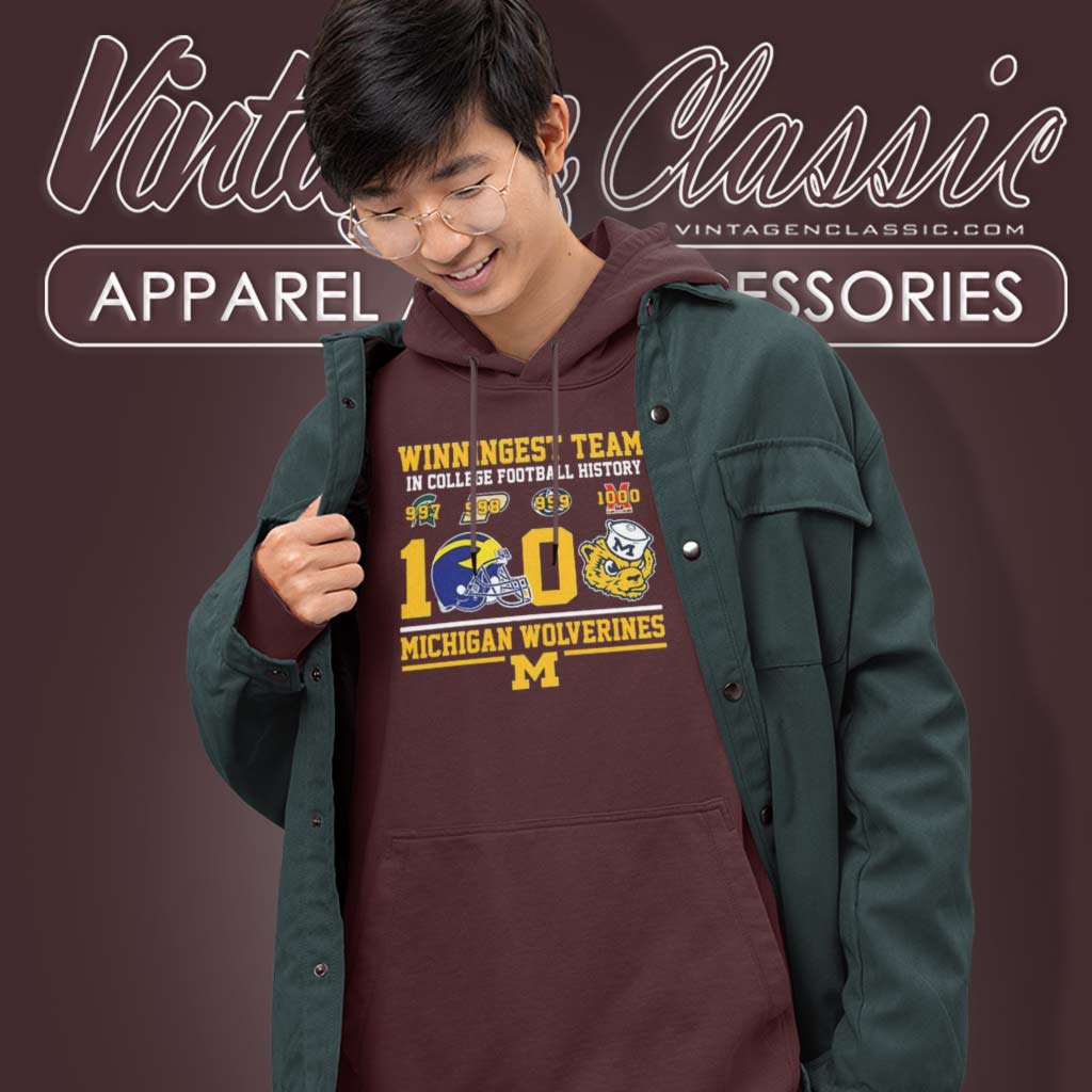 Michigan Winningest Team In College Football History 1000 Wins Shirt 